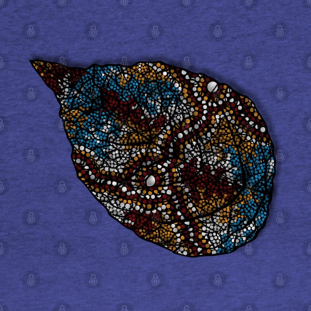 Aboriginal Art Authentic - Leaf by hogartharts